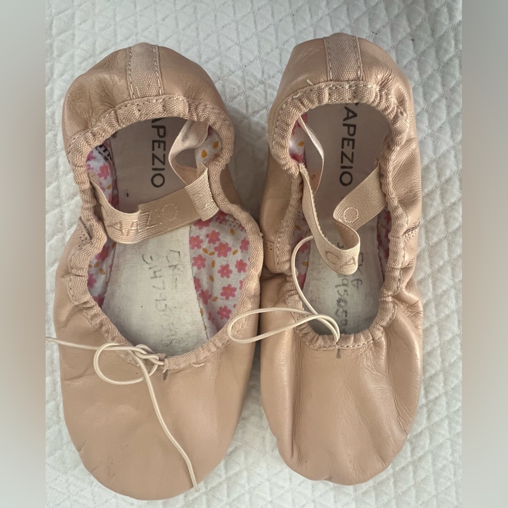 Capezio Leather Ballet Slippers in Ballet Pink • 2.5